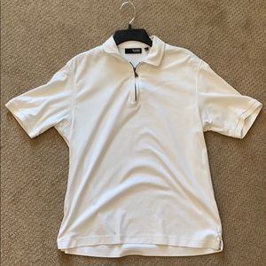 Men’s short sleeve zip up polo shirt